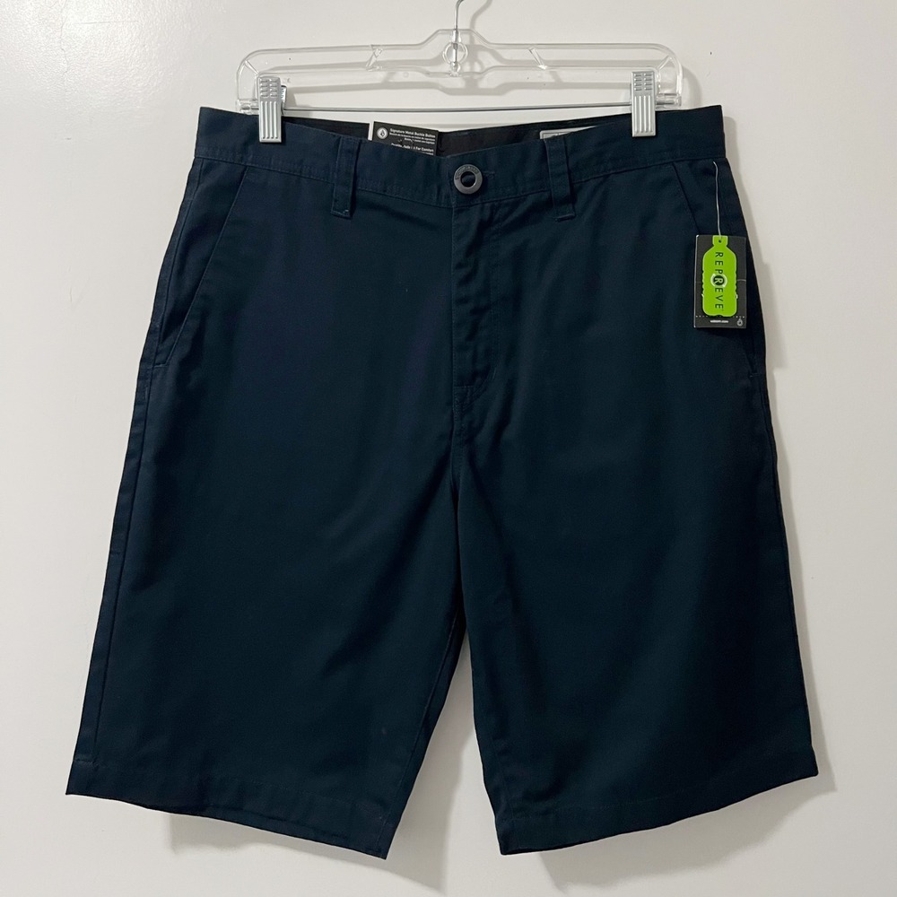 Volcom Mens Frickin Chino Short Dark Navy Blue Size 31 NEW